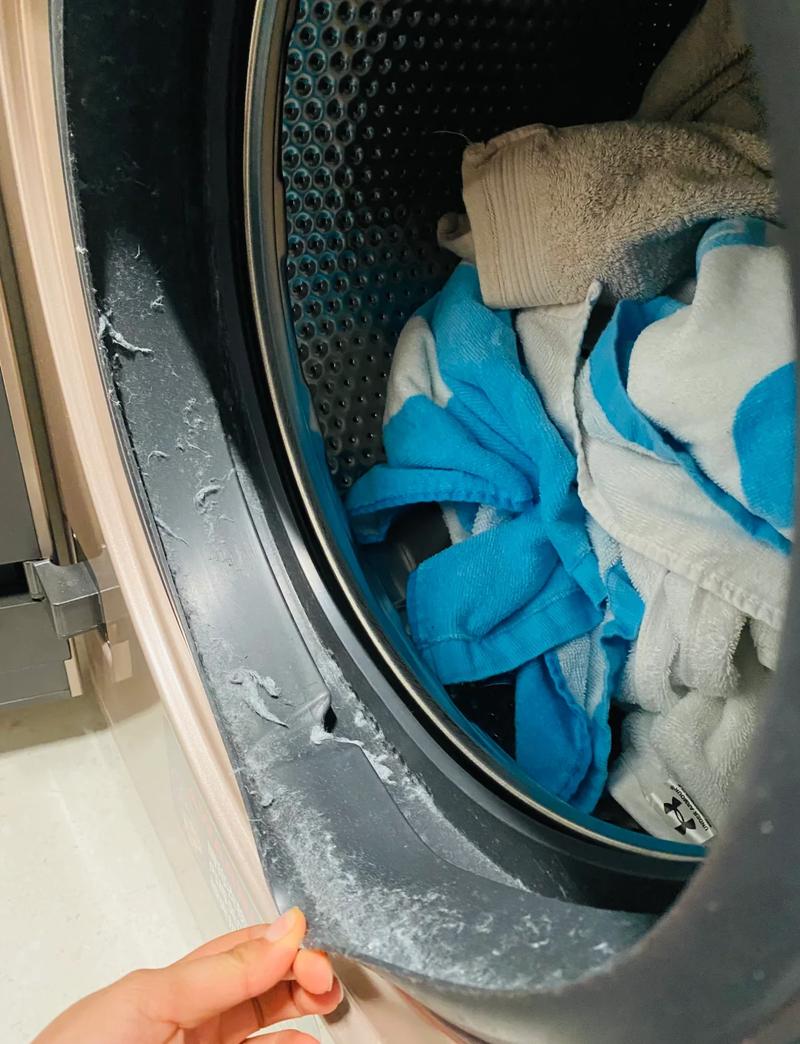 家电评测洗烘套装绒毛收集盒清洁实拍