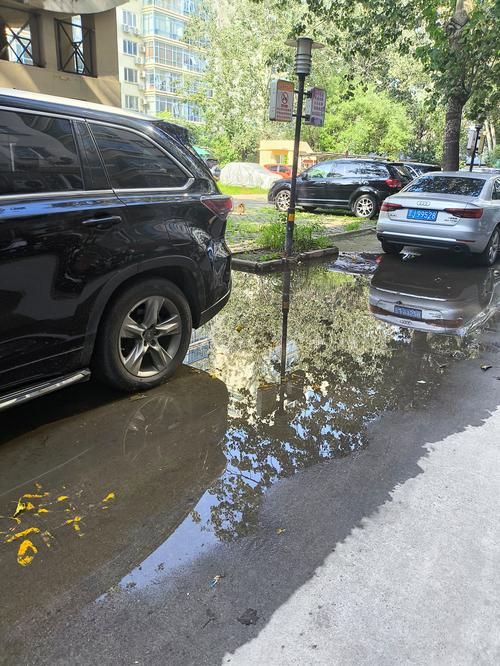 南京梅雨季老小区单元门坡道积水实拍