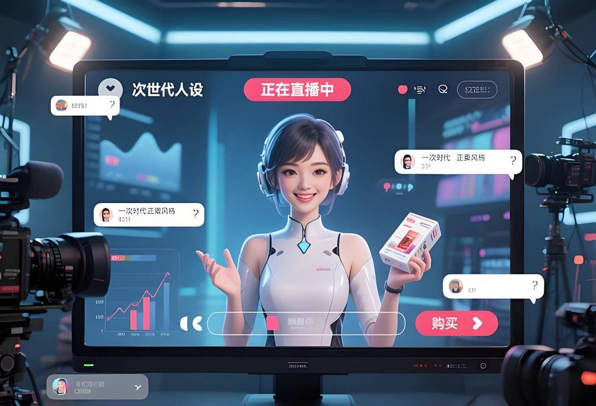 多模态大模型电商AI主播直播场景图