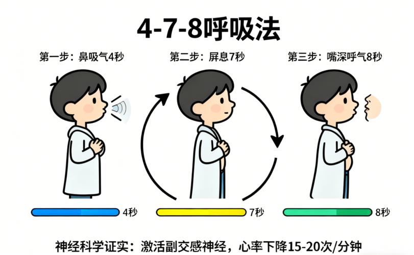 公众演讲前紧张深呼吸调节图示