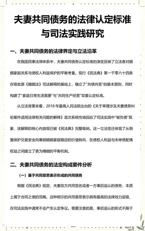 婚姻家庭法共同债务认定司法判决书实拍