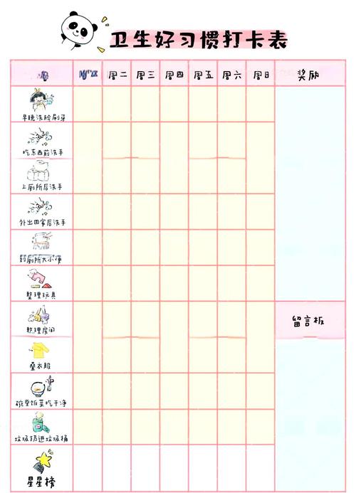 养娃长跑心态打卡手账记录页