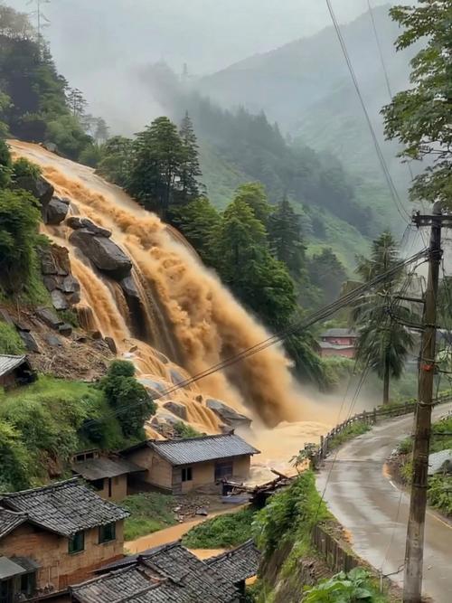 乡村古村旅游开发过度推毁古石堤现场图