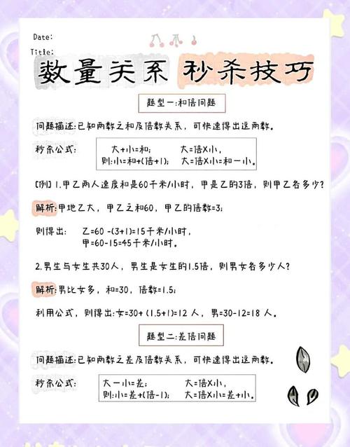 行测数量关系难题示例