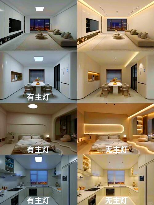 不同材质主灯质感对比图