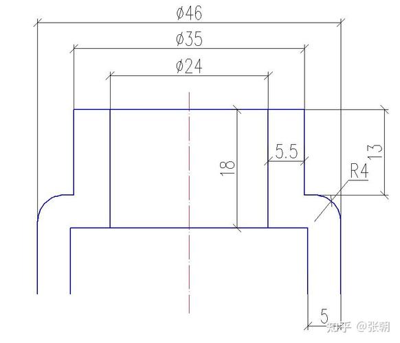 缩口模具凹模入口圆角尺寸标注图