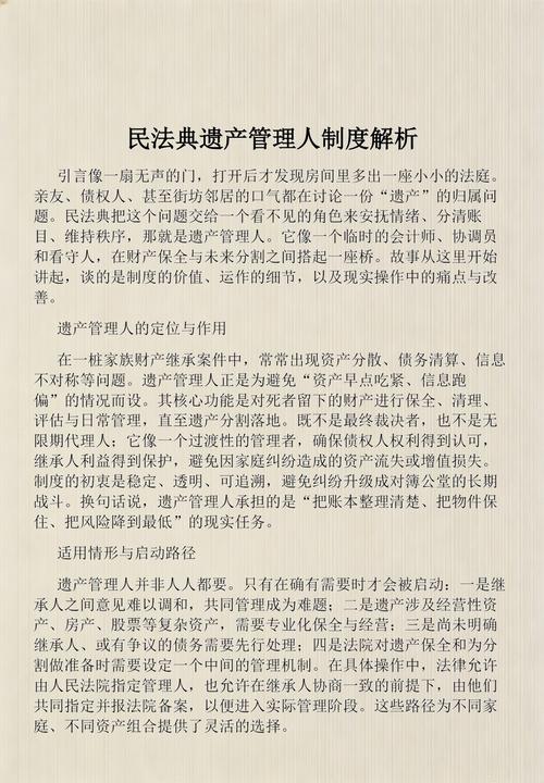 民法典遗产管理人法定职责条文示意图