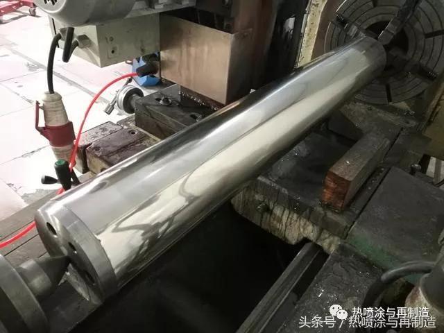 工业磨损液压杆热喷涂修复前后对比图