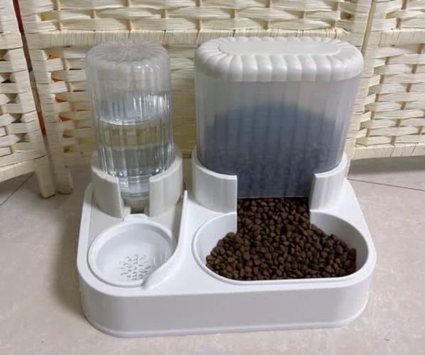 闲置在阳台堆杂物的狗狗自动喂食器