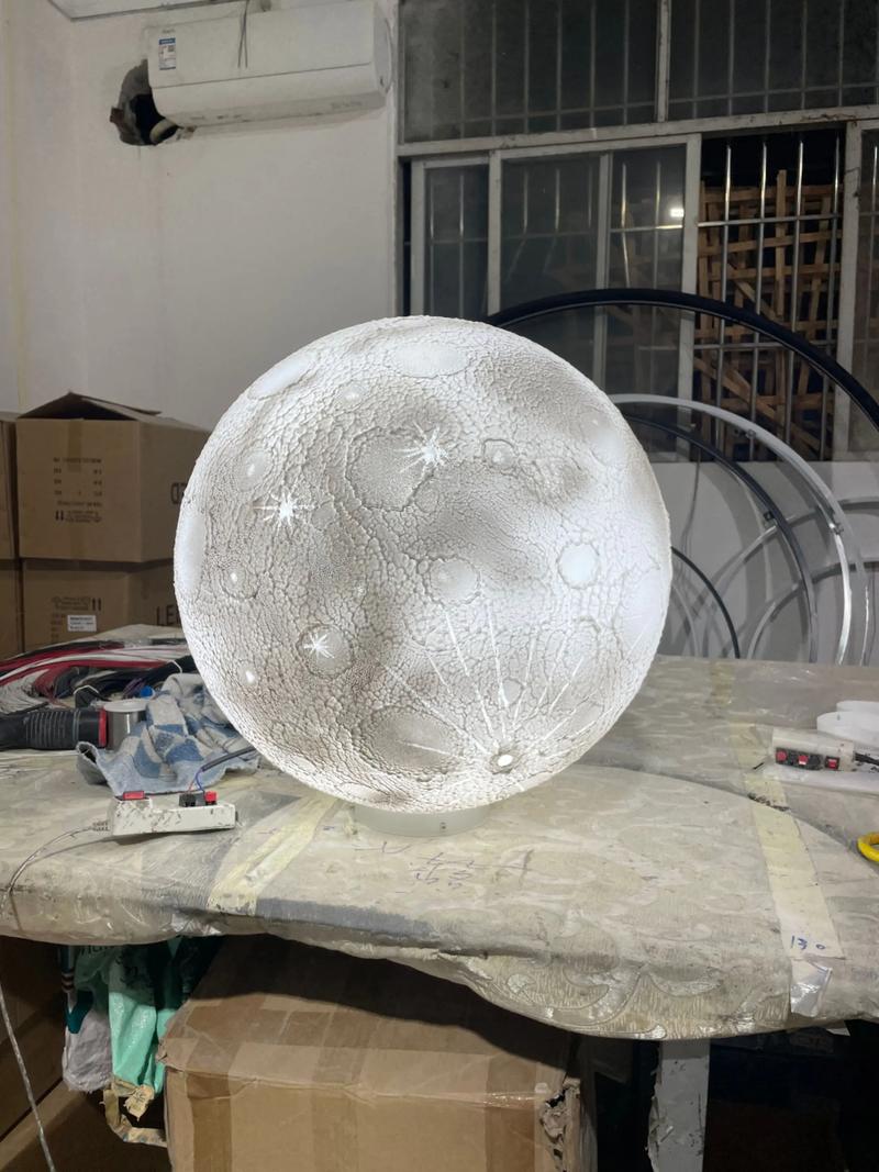 原创月球灯灯具设计建模过程图