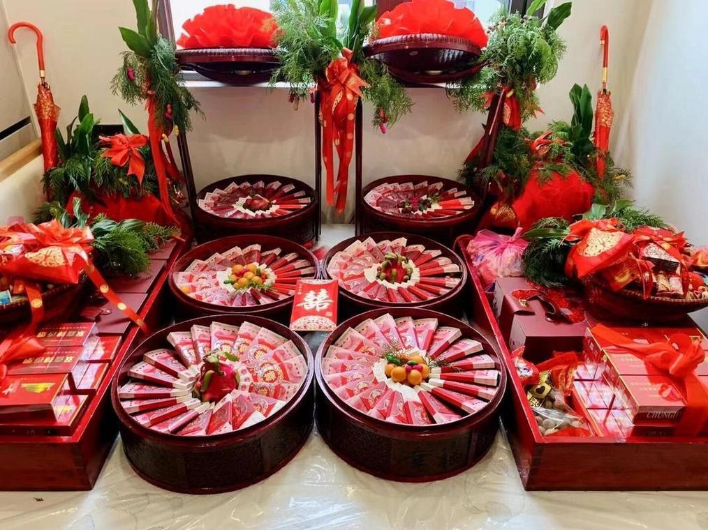民间谈婚论嫁彩礼给付现场实拍