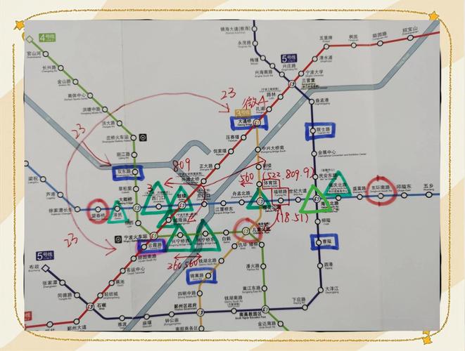城市地铁口接驳通勤步行路线图
