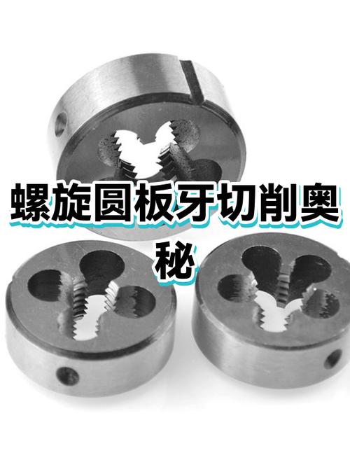 圆板牙切削刃与排屑槽结构特写