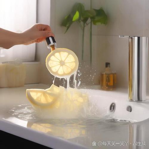 柠檬皮擦拭水龙头效果对比实拍