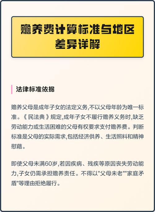 民法典赡养费计算参考因素对比表