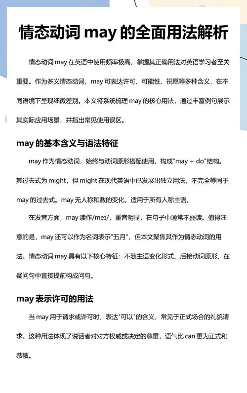 新课标下，怎么练情态动词may最高效