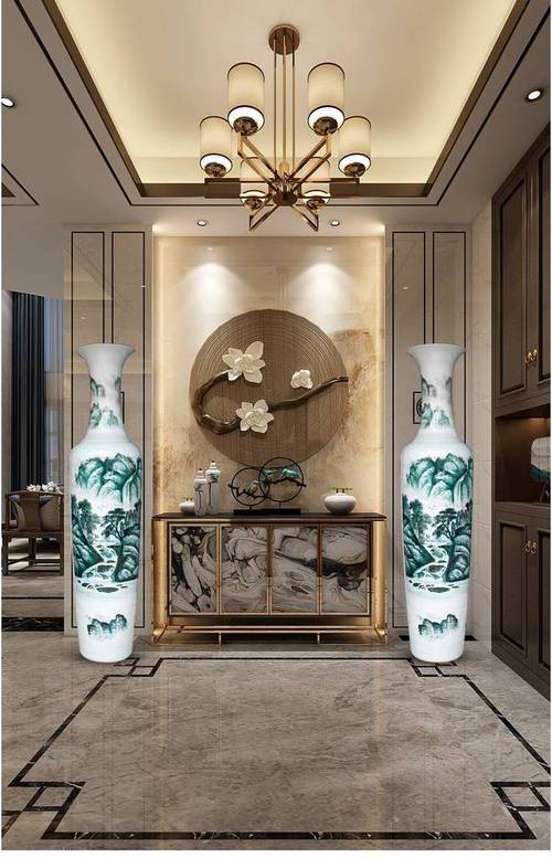 玄关嵌入式陶瓷花瓶安装实景图