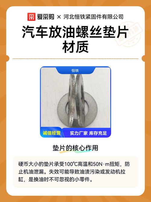 汽车新旧放油螺丝垫片对比图