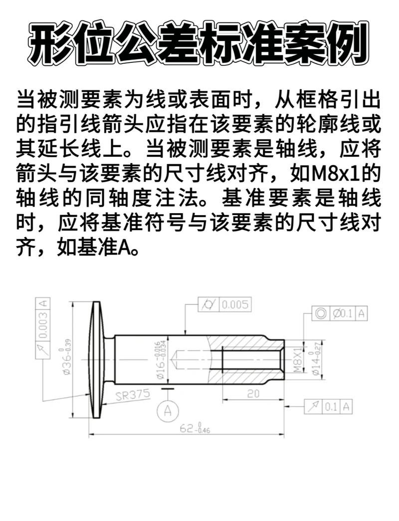 变速箱输入轴形位公差基准标注示意图