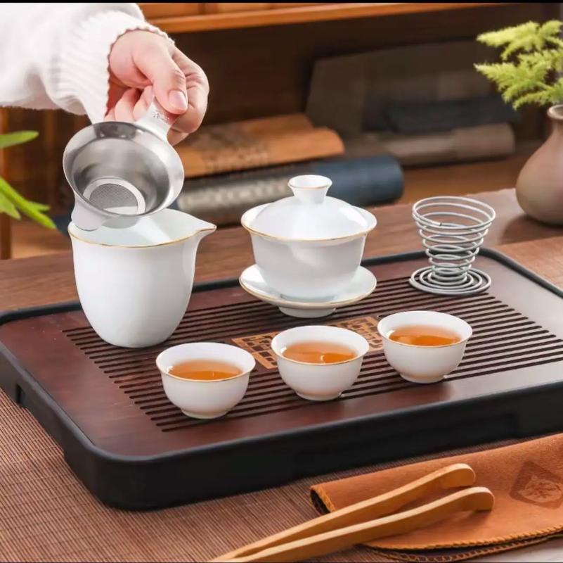 家庭简约茶席 新手基础茶具盖碗公道杯