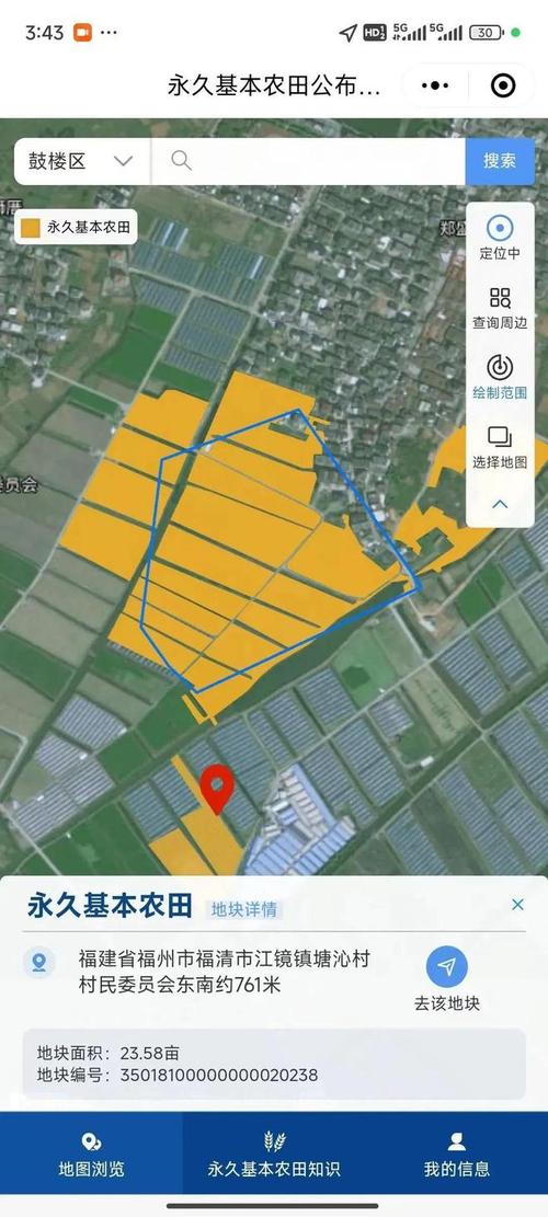 农村永久基本农田土地用途红线示意图