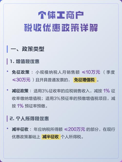 个体户税收优惠政策图解