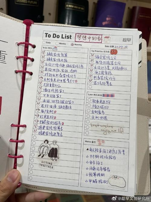 手写动漫追番待补清单的笔记本页面