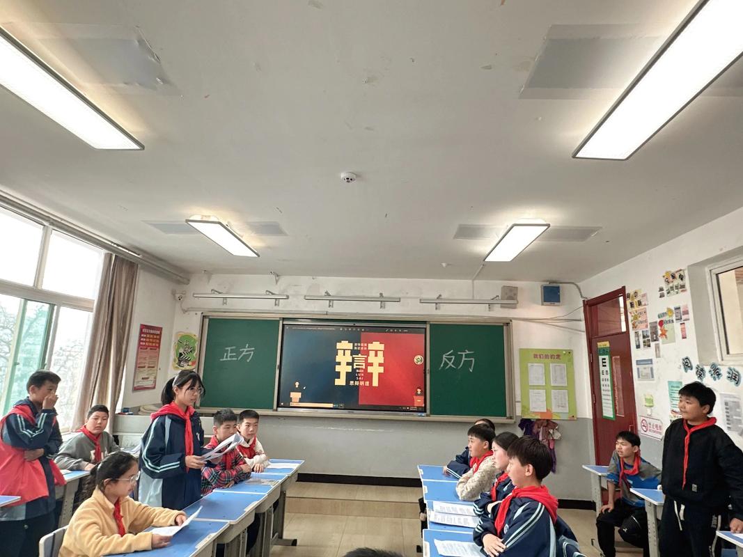 小学生课堂上进行批判性思维辩论