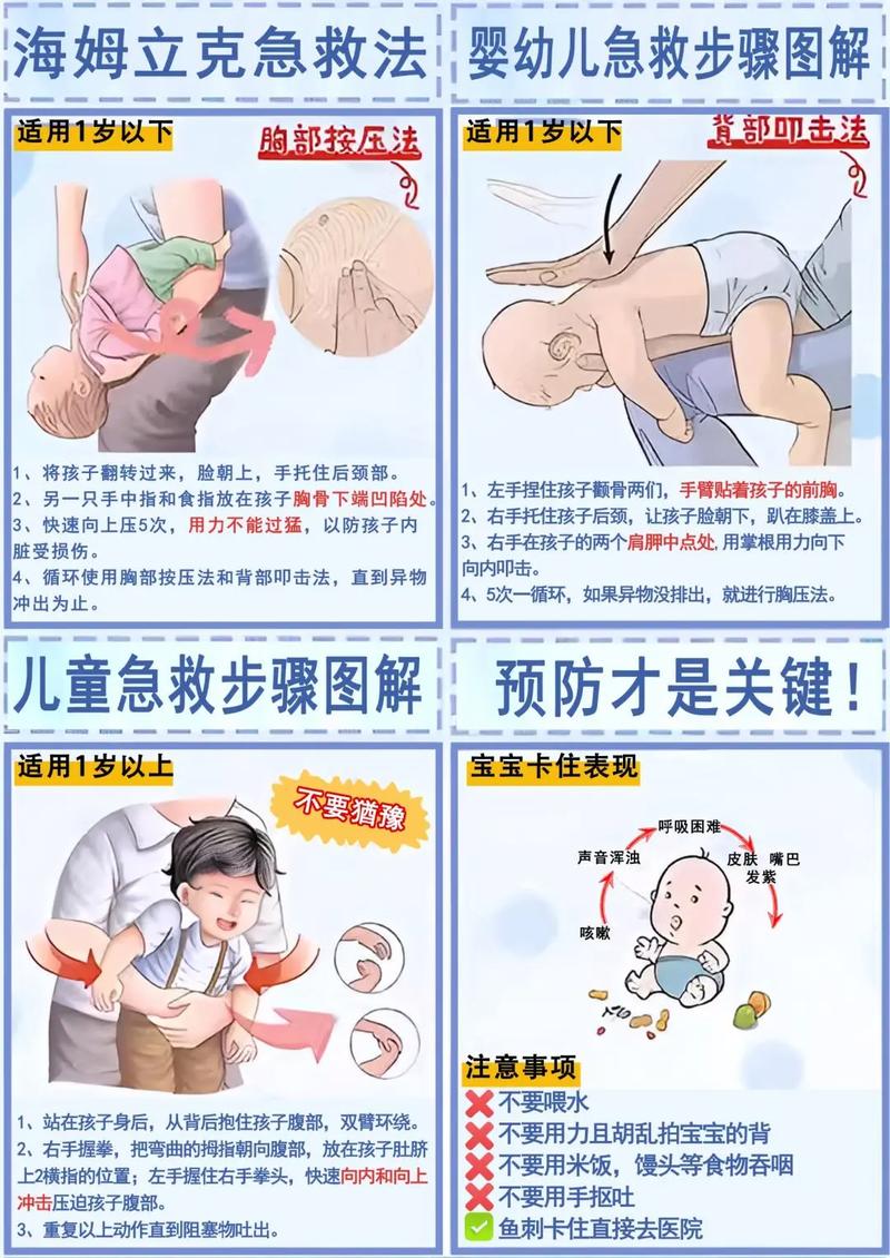 成人海姆立克急救法腹部冲击示意图