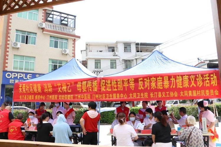 社区反家庭暴力宣传咨询现场