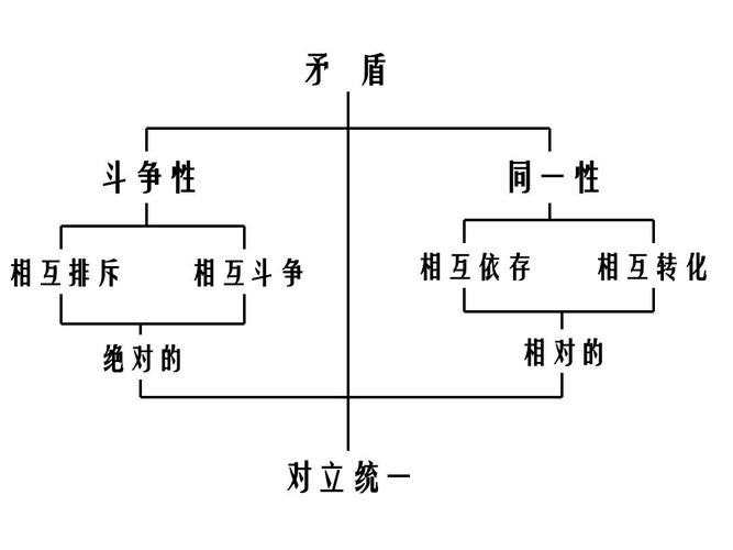唯物辩证法矛盾对立统一规律示意图