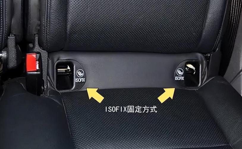 汽车安全座椅ISOFIX安装卡扣正确接触点示意图