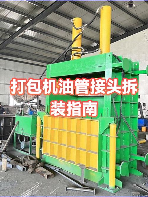 废纸液压打包机油管破裂现场图