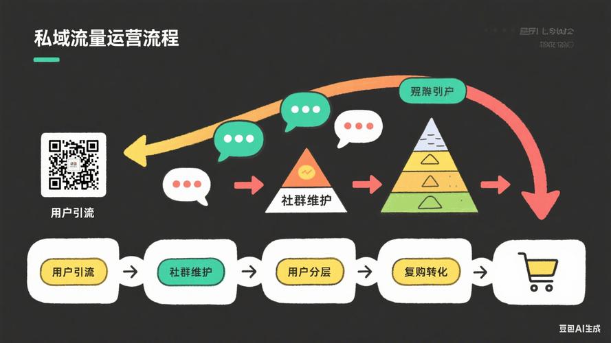 私域流量用户分层转化路径示意图
