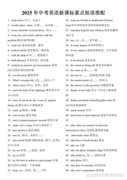初中英语新课标词汇多义性考点示例表