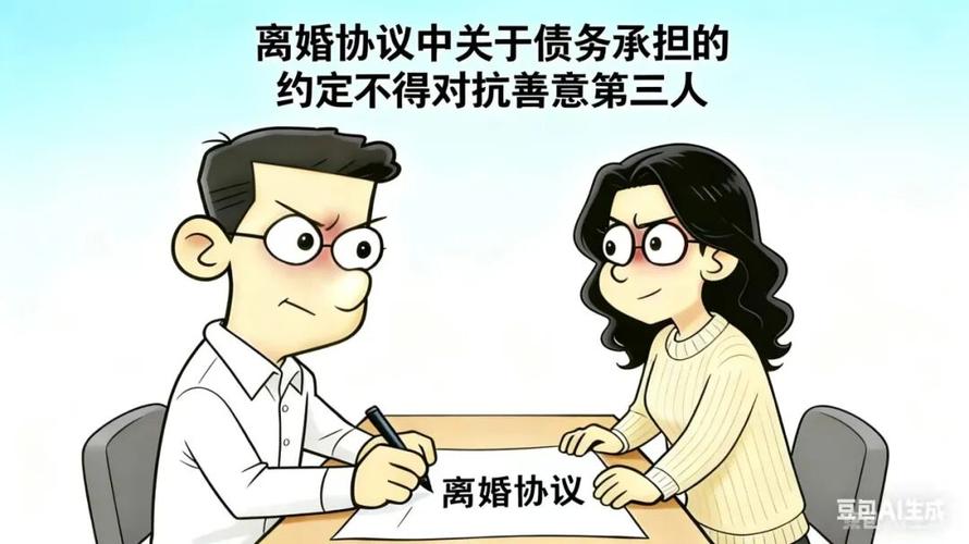 夫妻离婚协商债务分割对话场景