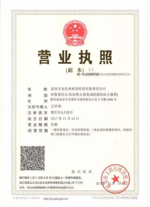 房屋租赁备案凭证用于营业执照注册场景