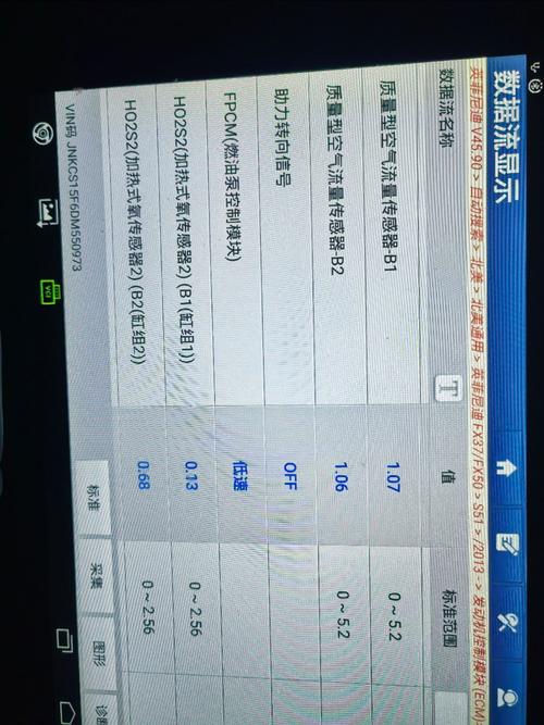 汽车维修电脑氧传感器数据流截图