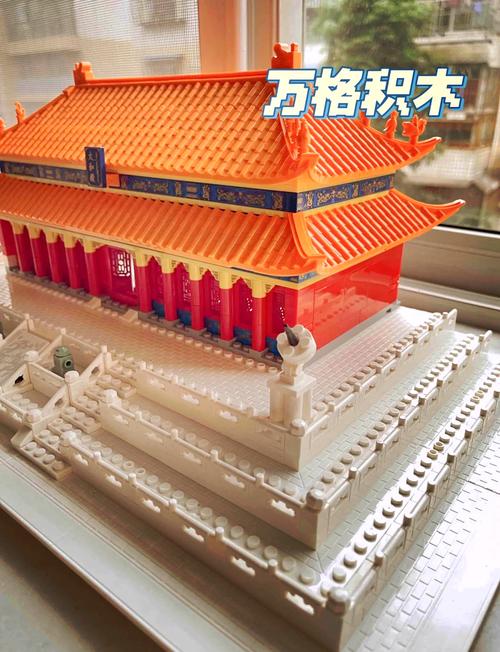 小朋友用乐高积木搭建的四合院模型