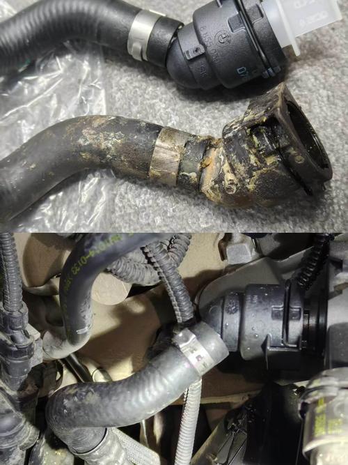 汽车空调高低压管路磨蚀裂纹实物图