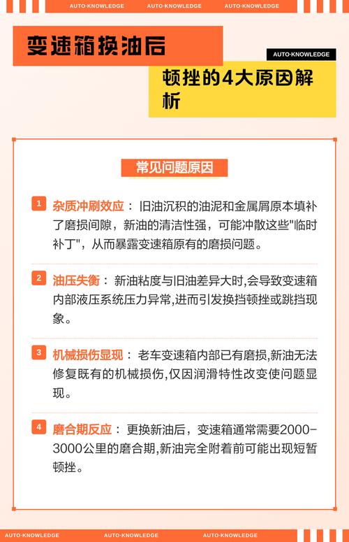 换完油反而顿挫？真不是换油的错