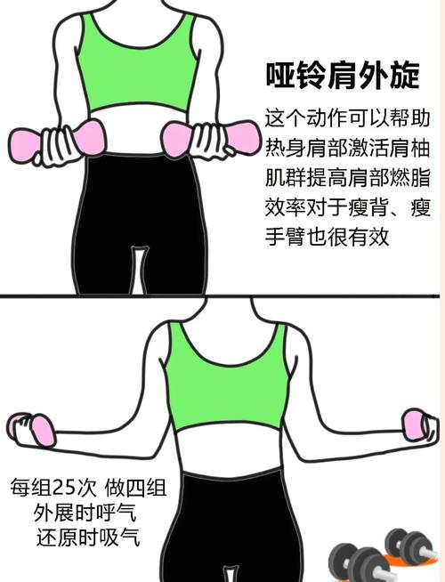 坐姿哑铃轻量肩外旋训练示范