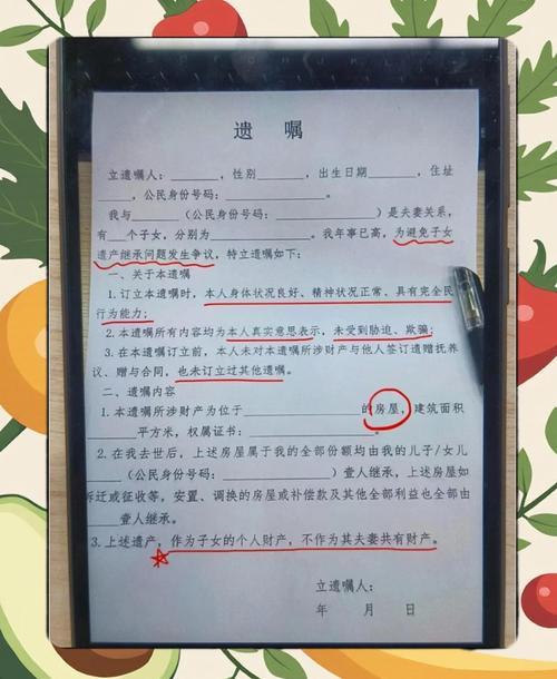 口头遗嘱证据留存 checklist 实拍图