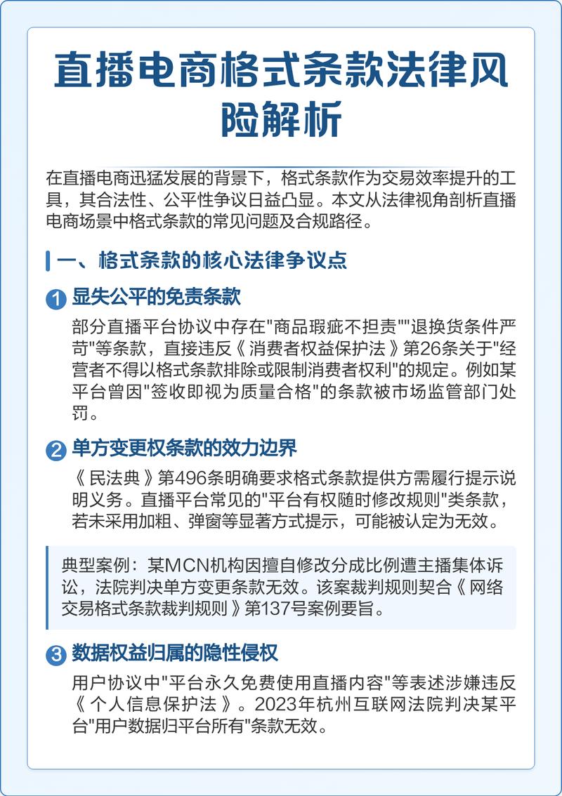 电商店铺格式条款法律适用风险排查表