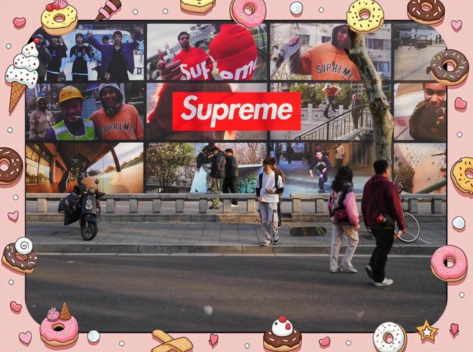 潮流爱好者排队抢购Supreme新品