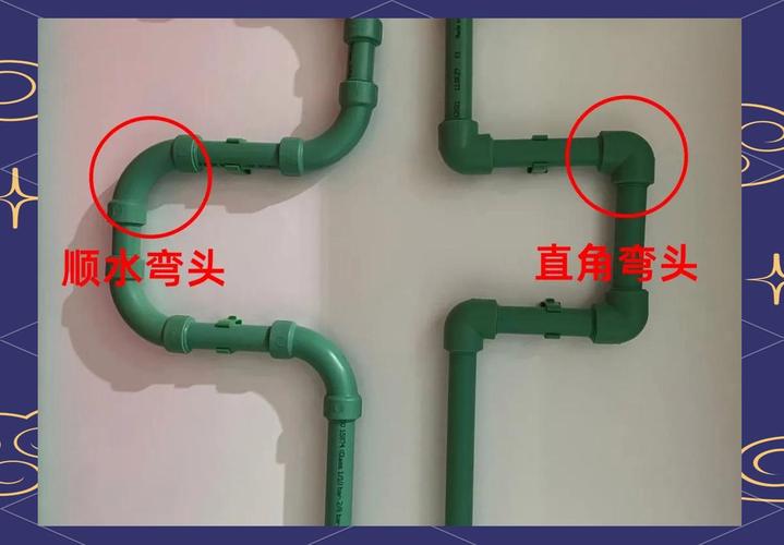 家装水电改造斜角走管弯头角度标准示意图
