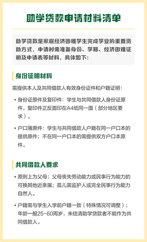 出国留学助学贷款申请材料清单