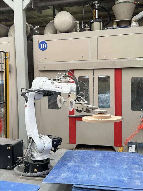 机械加工车间刹车盘在线检测工位实拍