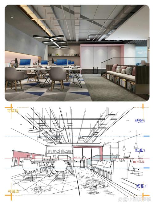 设计师练习日常手绘草图与电脑对比