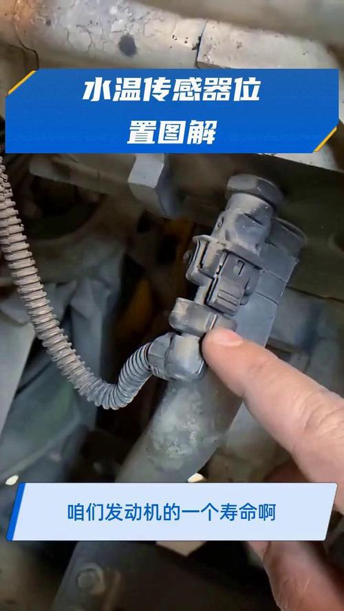 汽车发动机水温传感器位置实拍
